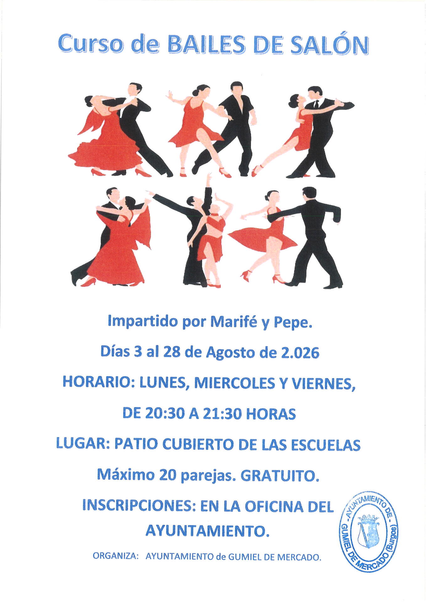 CURSO GRATUITO BAILES DE SALÓN 2026