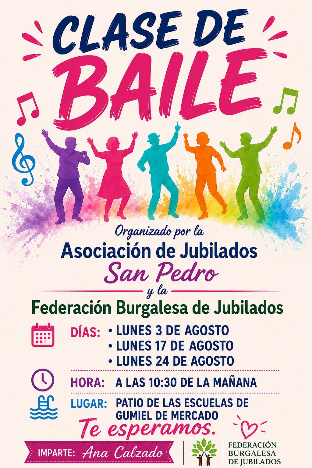 CLASES DE BAILE ASOCIACION JUBILADOS "SAN PEDRO" Y FEDERACIÓN