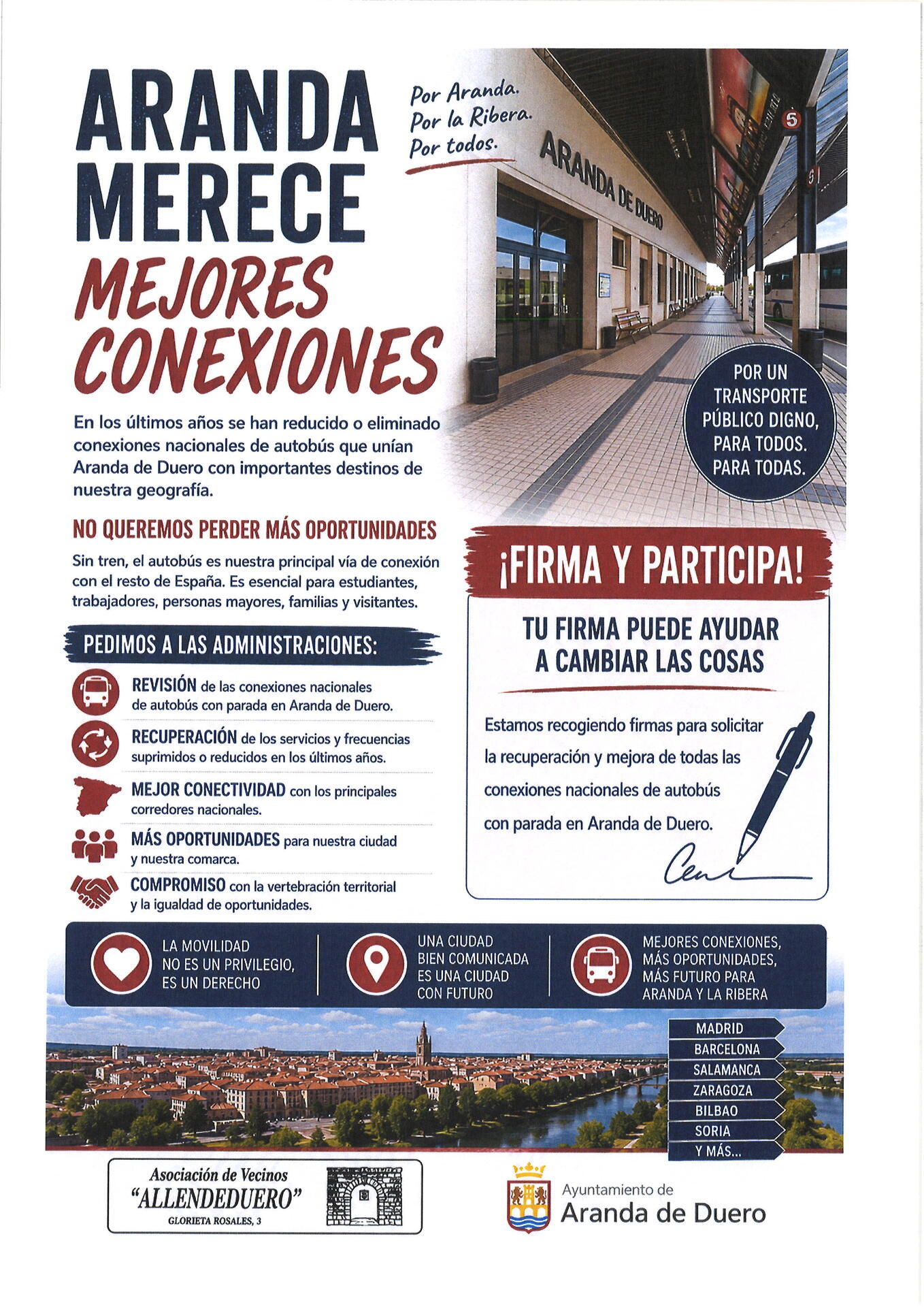 MEJOR CONEXIÓN ENTRE ARANDA Y LOS PUEBLOS DE LA RIBERA